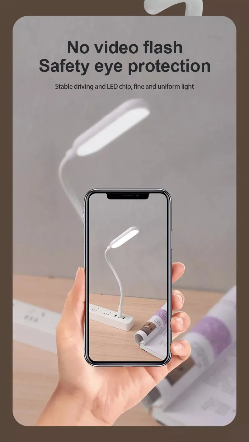 Small Led USB Desk Lamp Computer Keyboard Lamp Eye Protector Plugs Into Student Dormitory Portable Night Light