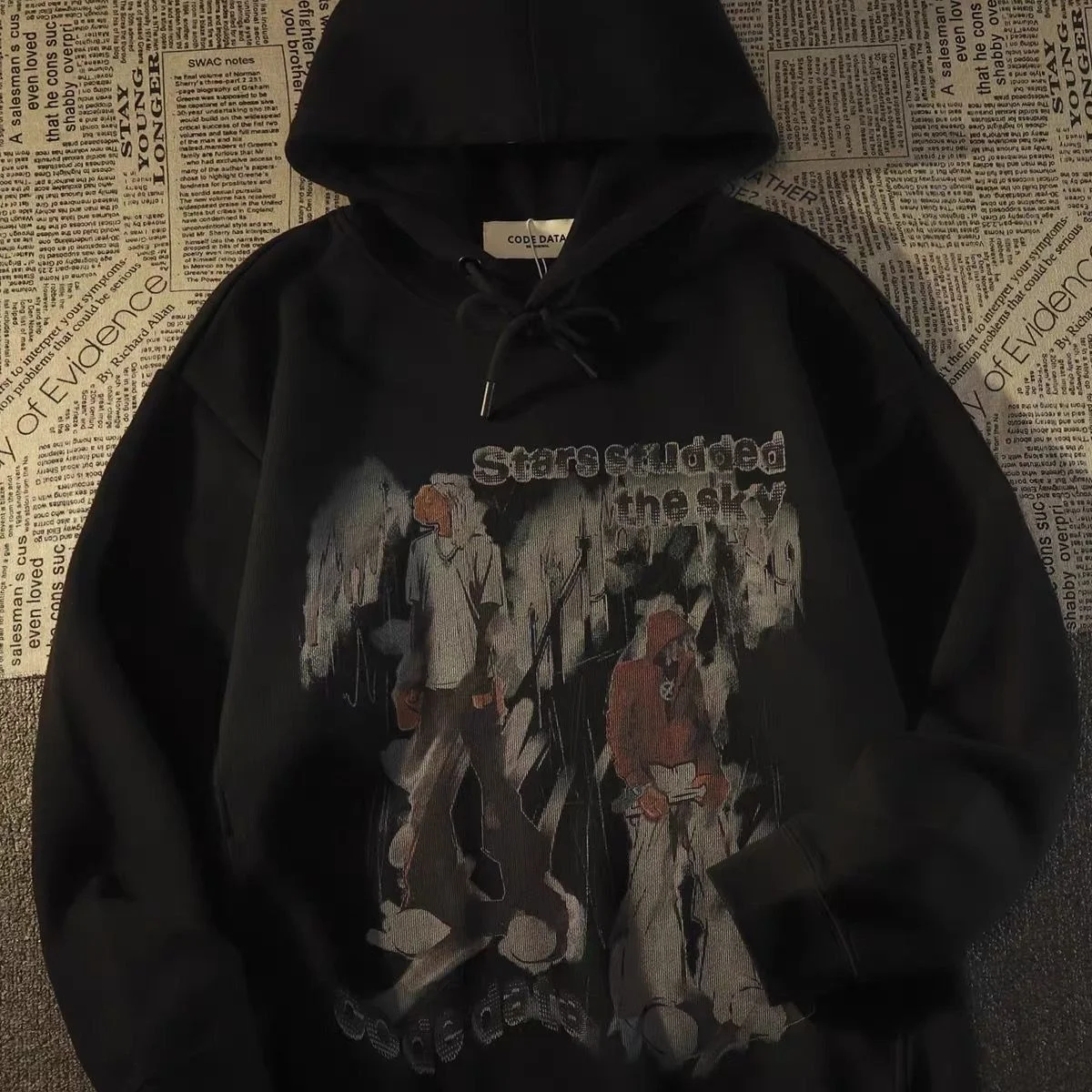 Hoodies Masculinos com Capuz e Meio Zíper, Estampa de Caveira, Confortáveis, para Outono, Estilo Streetwear Cyberpunk, Macios, Populares, Leves, com P