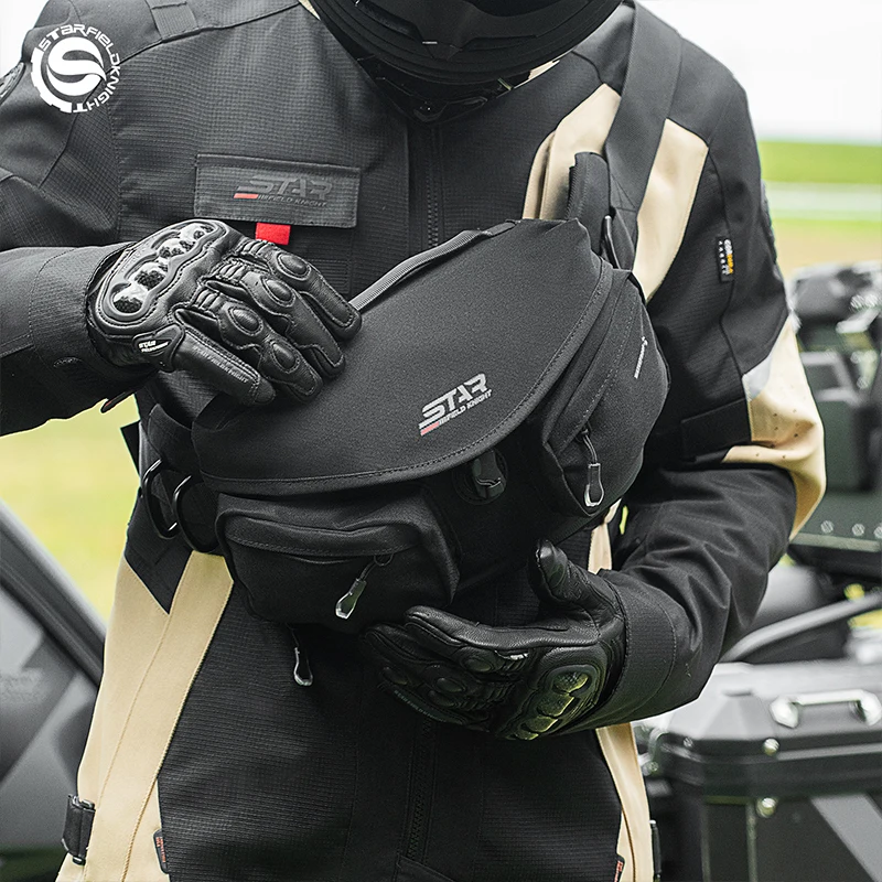SFK Motorcycle Riding Waist Bag Multifunctional Chest Front Pack Men Women Outdoor Equipment Package With Waterproof Rain Cover