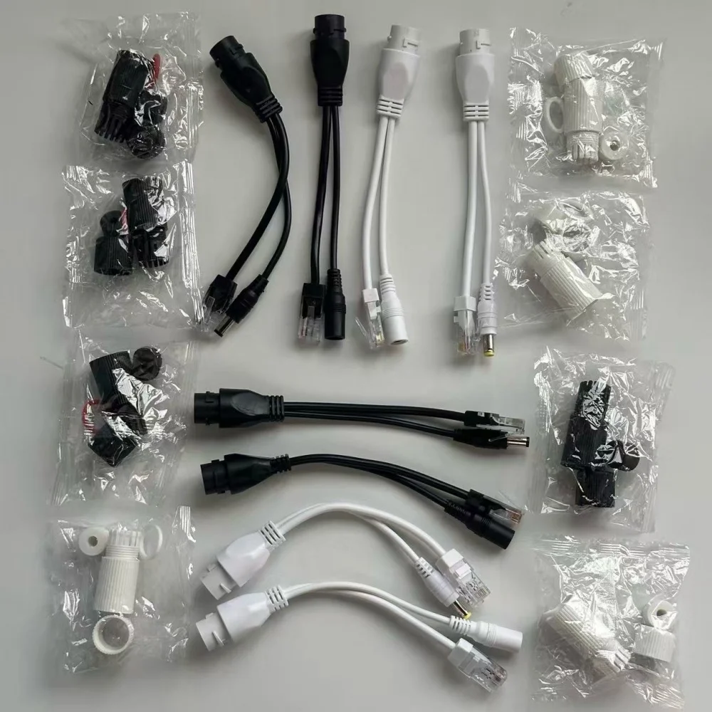 كابل POE الطاقة السلبية عبر كابل محول إيثرنت POE الفاصل RJ45 حاقن وحدة إمداد الطاقة لكاميرا IP #1