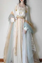 Chinese Hanfu Dress Women Tang Dynasty Ancient Traditional Embroidery Hanfu Cosplay Costume Gradient Hanfu Dress Party Outfit