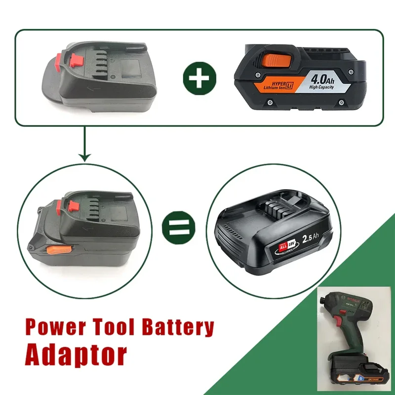 Battery Adapter Compatible For Ridgid/AEG 18V 20V Li-ion Battery Convert To suitable For Bosch 18V PBA C Tools（Not for BAT)