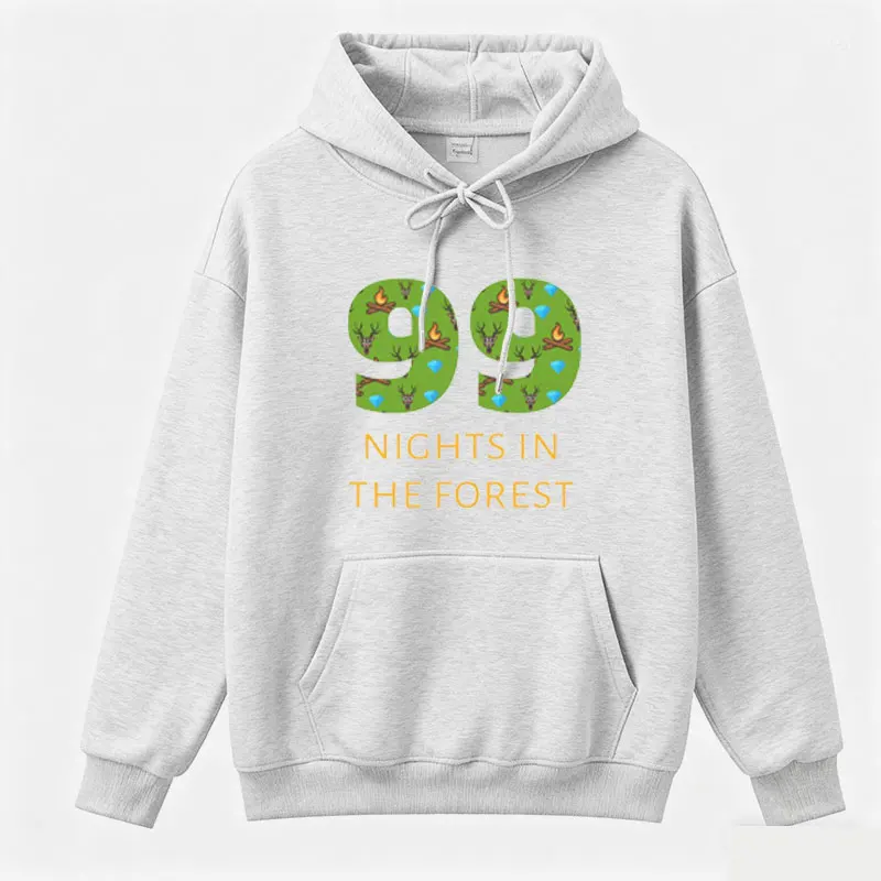 99 Nights in The Forest Horror Hoodie Game Team Player Gift Funny Hoody Adjusting Rope Casual Autumn Long Sleeve Pullover Tops