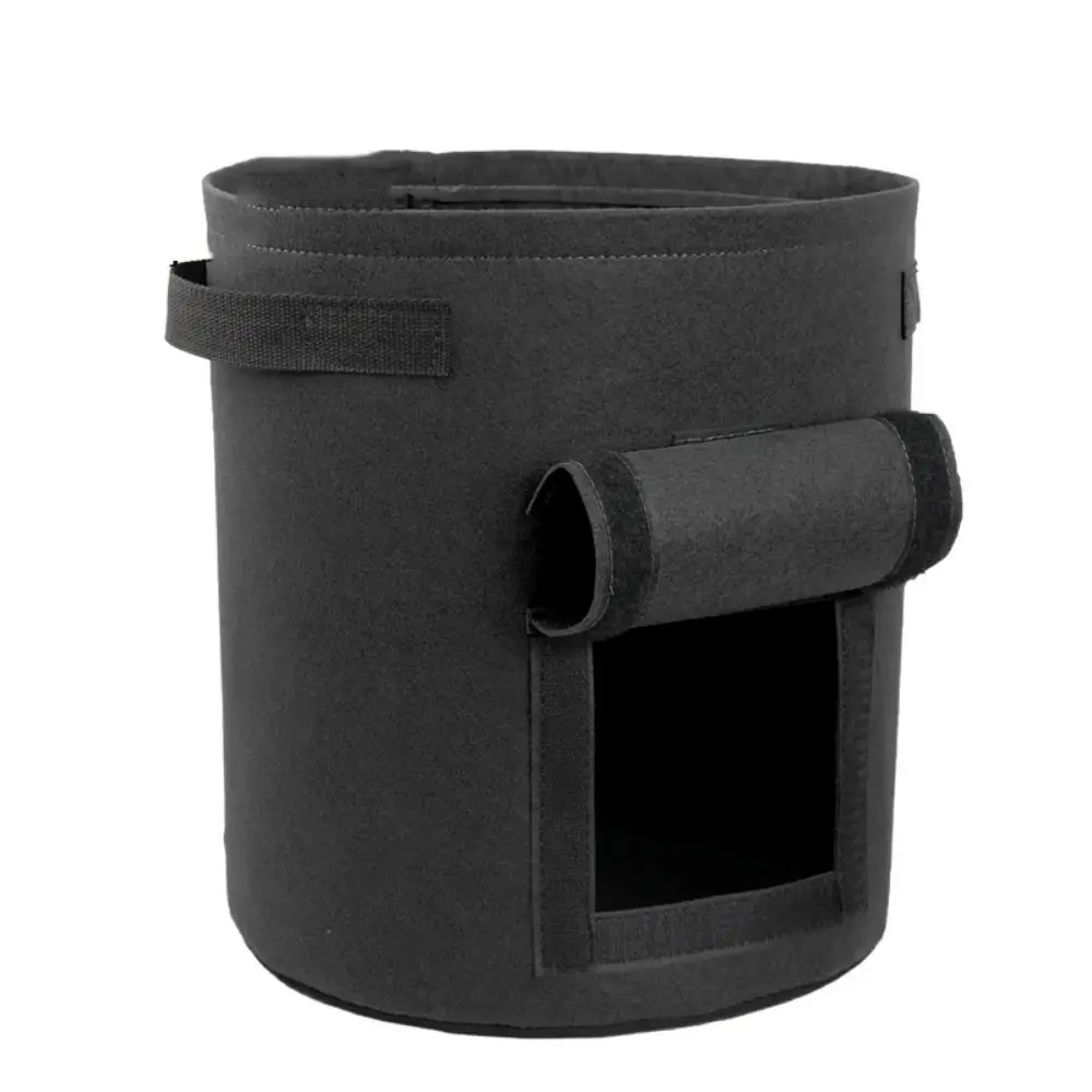 

Easy To Use Thicken Plant Grow Bags Handles Harvest Window Vegetables Planter Tub Durable Access Flap Growing Containers Flowers