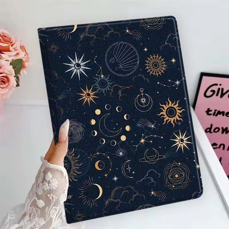 Design Moon Creative Pattern For Samsung Galaxy Tab S11 S10 S9 S8 S7 S6 A10.1 A9 A8 A7 10.1 Lite FE Plus Inch Tablet Case