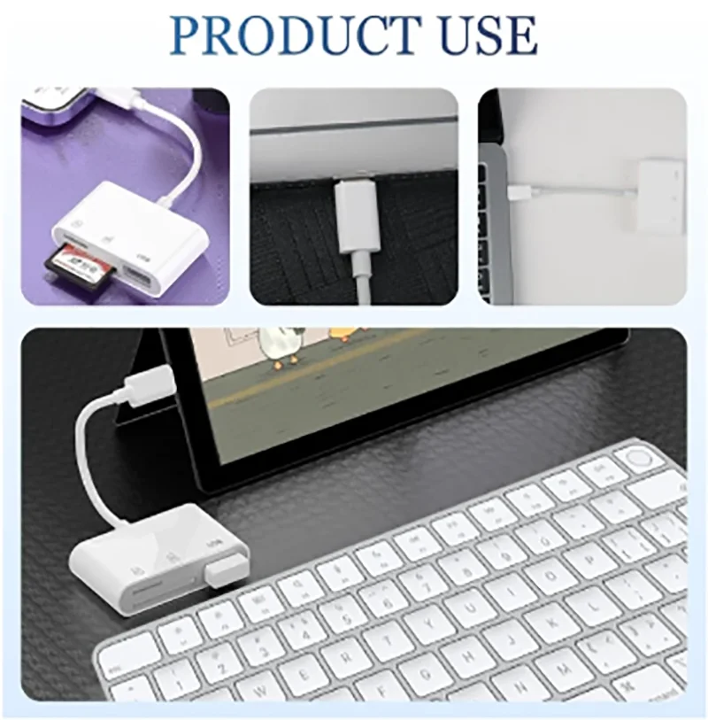 PD 충전용 3 in 1 Type-C 멀티 어댑터 USB 커넥터 Macbook 노트북 iPad Pro HUAWEI Xiaomi 용 SD TF USB 카드 리더기