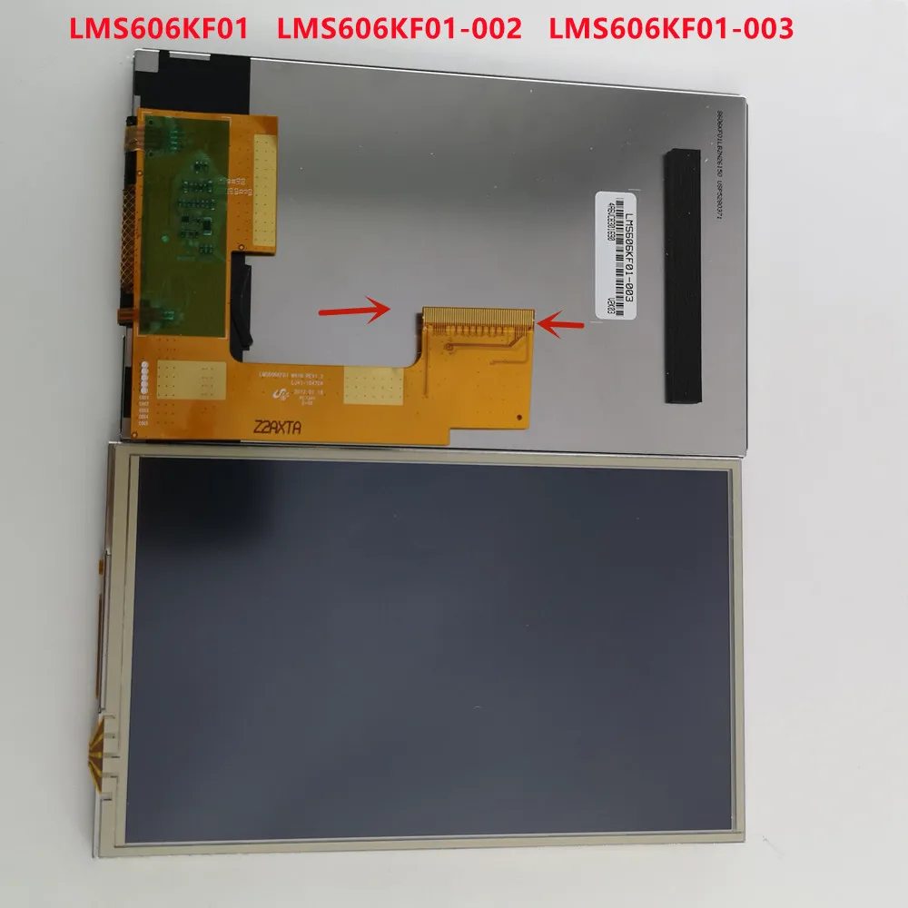 LMS606KF01 LMS606KF01-002ขนาด6.0นิ้วของแท้ LMS606KF01-003หน้าจอ LCD พร้อมหน้าจอสัมผัสสำหรับ TomTom SAT NAV GPS 100% ทดสอบแล้ว