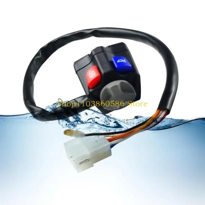 

242A Motorcycle High/Low Beam Horn Switch Waterproof Starter Stop Button Motorbike Modification Accessory