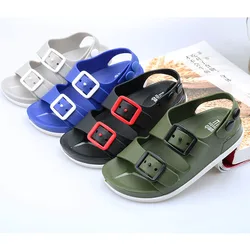 Summer Boys Leather Sandals For Baby Flat Children Beach Shoes Kids Sports Soft Non-slip Casual Toddler Sandals 1-4 Years Old