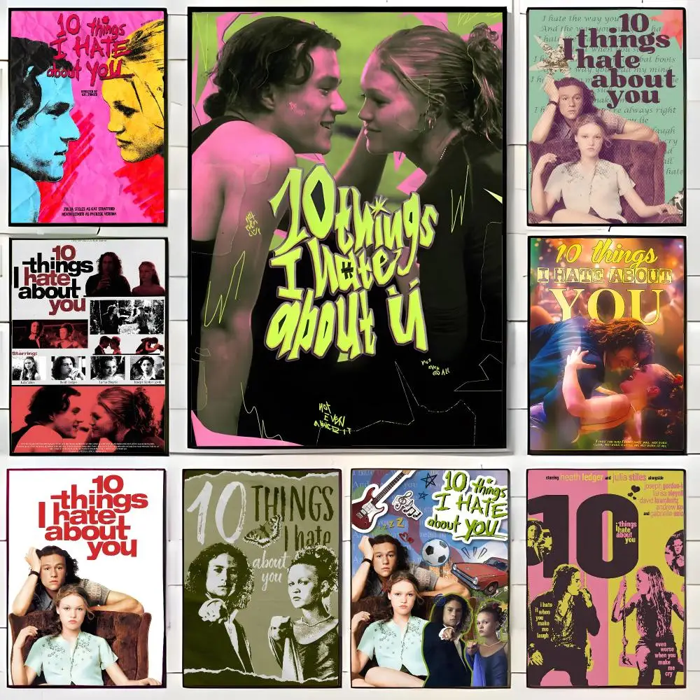 Classic American Movie 10 Things I Hate about You Poster Wall Art Print Decorative Mural Home Decor Gift Unframed