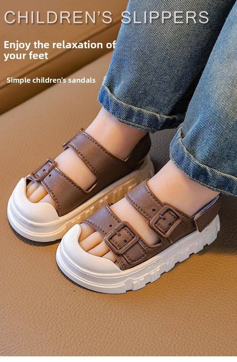 2026 Kinder Sandalen Jungen Mädchen Strandschuhe Weiche Leichte Geschlossene Outdoor-Sandalen für Kleinkinder Babyschuhe Sommer – Detail 2