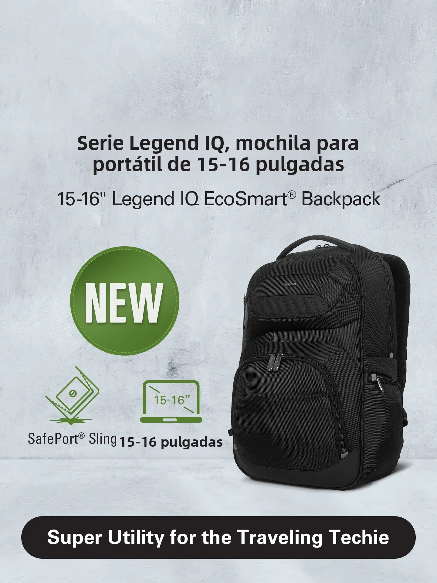 Mochila Targus de 16 Pulgadas para Computadora, Gran Capacidad, para Viajes de Negocios, Doble Correa para Hombro, Nueva Lleg...