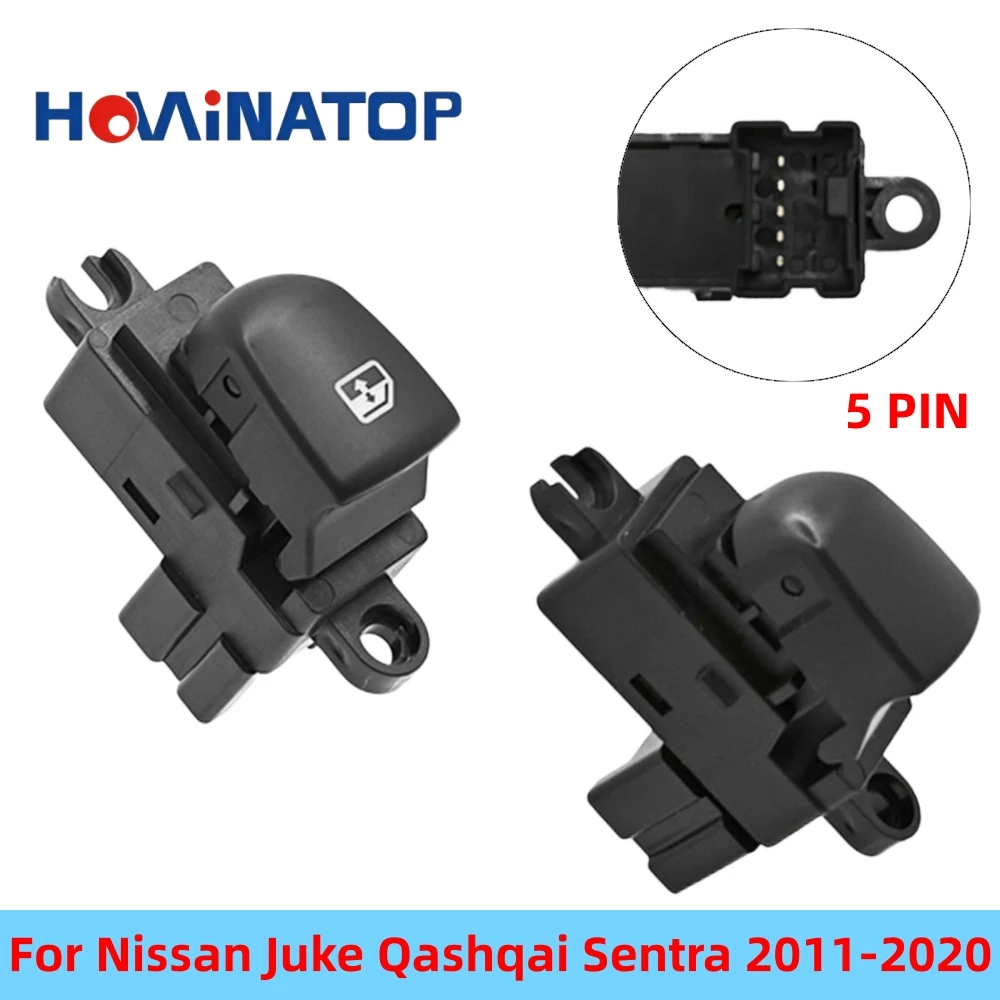HOWINATOP 25411-1KL5A 5Pin Power Window Single Switch For Nissan Juke Qashqai Sentra 2011-2020 OEM Replacement