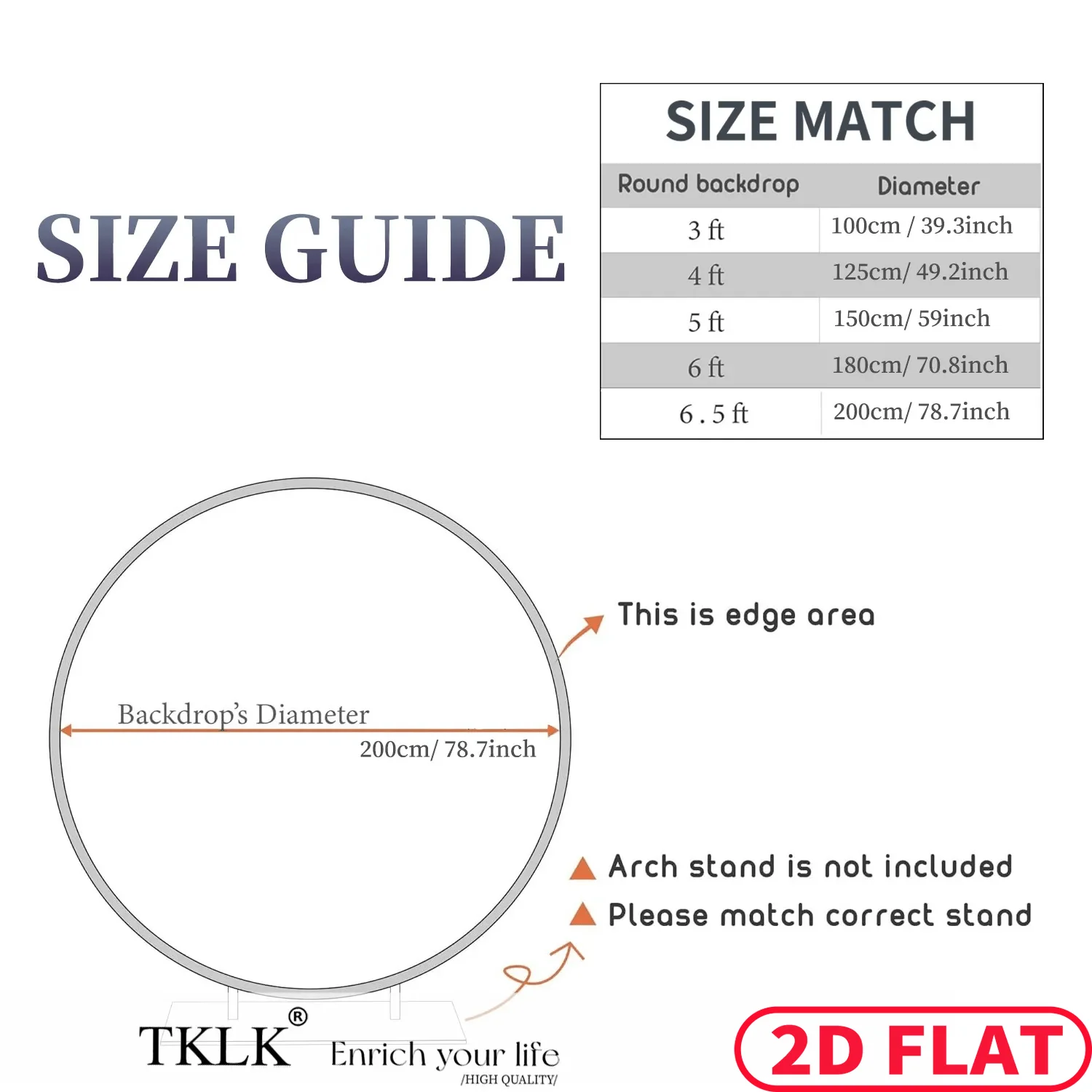 Custom Round Backdrop Party Banner - Personalized with Image/Logo/Text, Durable Polyester, No Arch Stand for Weddings, Birthdays