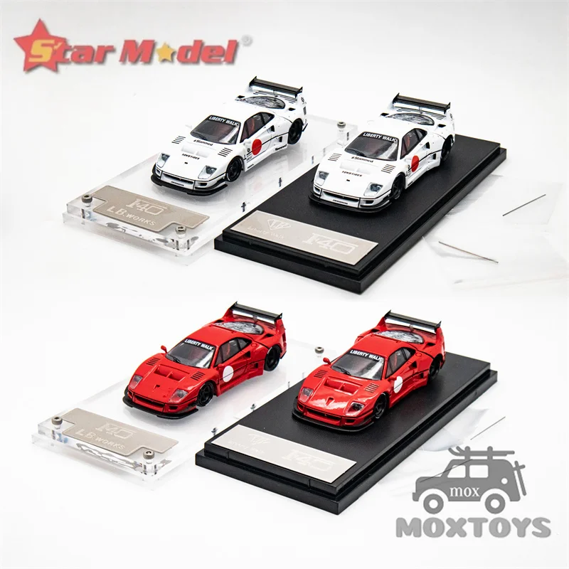 نموذج ستار 1:64 LB-Works F40 أحمر / أبيض محدود 499 نموذج سيارة دييكاست