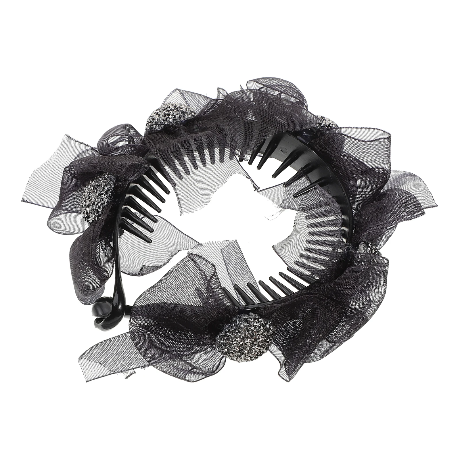 

Mesh Headband Claw Clip Large Size Bow Beautiful Accessories Women Clips Pack Stylish Decorative Thick Fine Hair Party Wedding