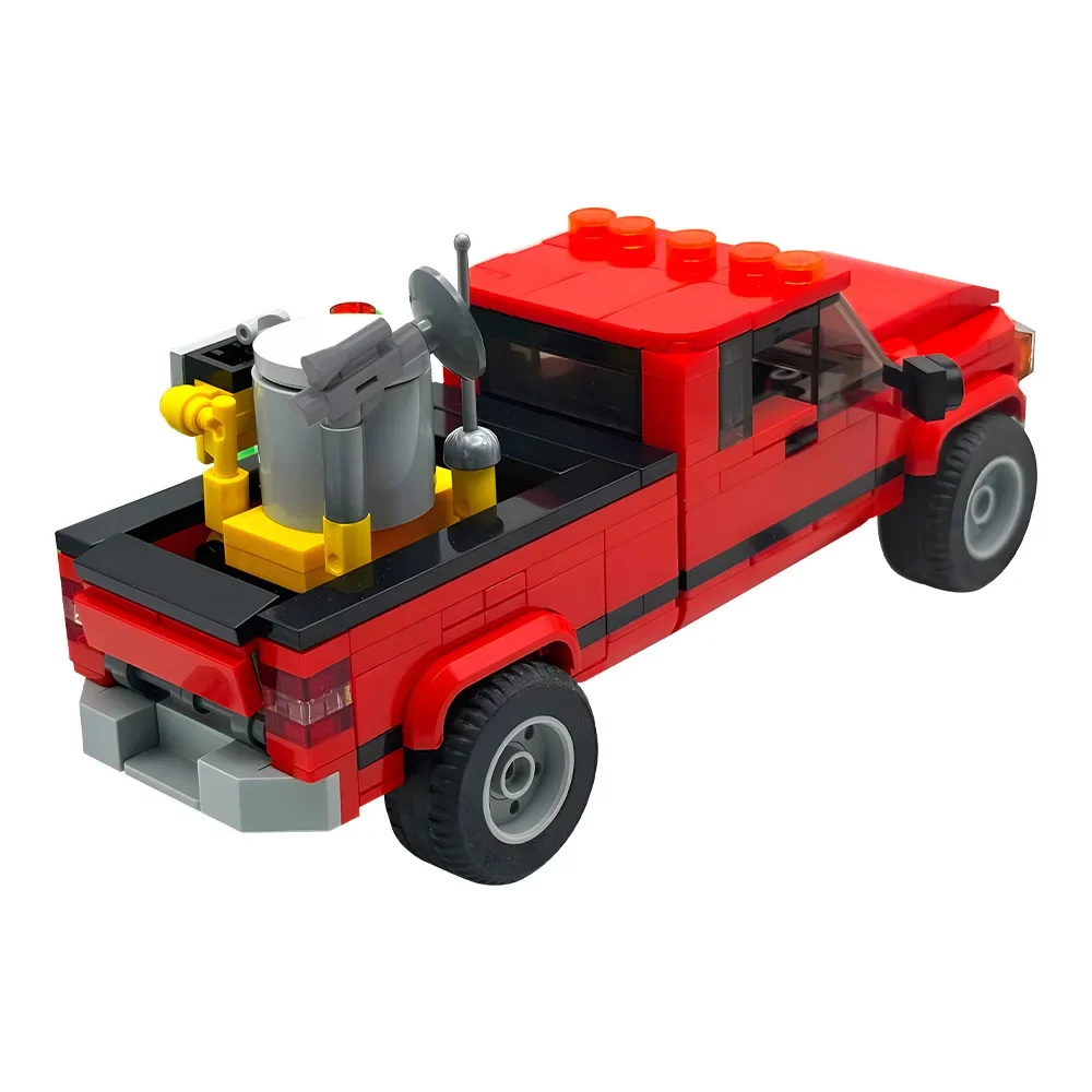 MOC-194366 Bob & Weave Ram from Twister Building Blocks Model Movie Tornado Red Pickup Car Bricks Assembly Toys Kids DIY Gifts
