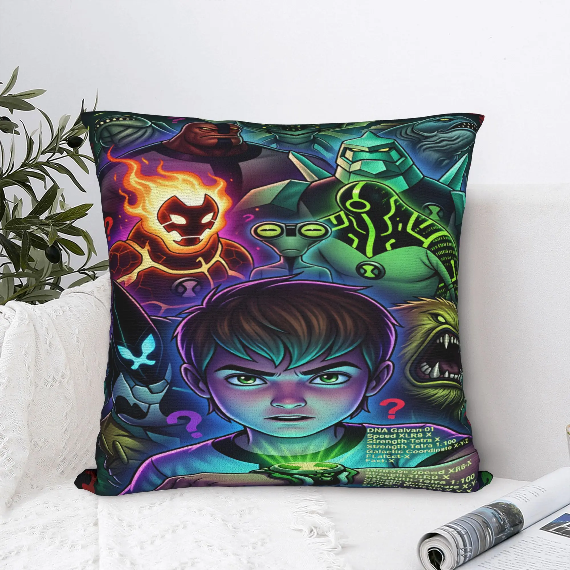 Ben 10 Cartoon Pillowcases  Kawaii Pillow Case For Wedding Party Home Decor Soft Pillow Cover