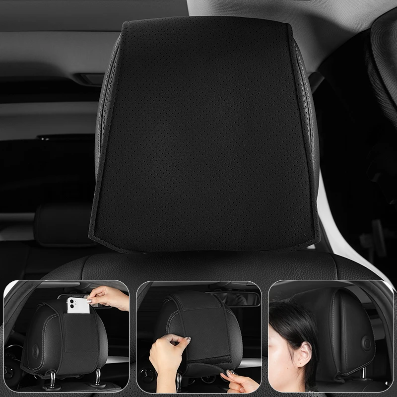 Breathable Car Seat Headrest Cover Storage Bag Auto Styling Accessory For BMW X1X2X3X4X5X6X7 G32 G30 G20 F30 F10 F15 F16 F25 F26
