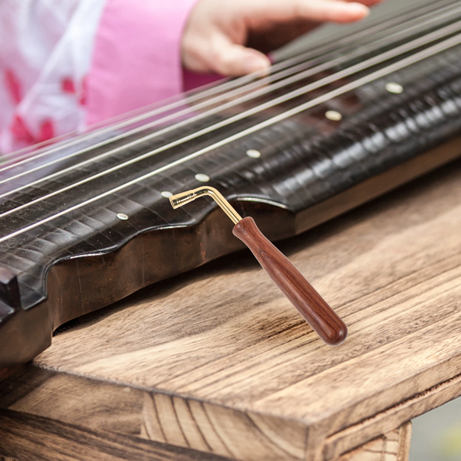 

Tune Guzheng Tuning Wrench Tool Metric System Tone Tools Golden Alloy Metal Supplies