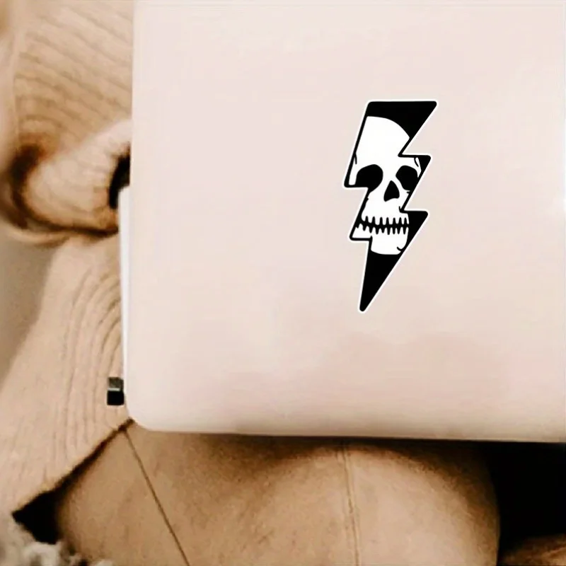 

Skull Lightning Self-Adhesive Sticker, Durable Decal for Motorcycle, Bicycle, Vehicle and Laptop