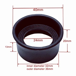 32mm Tactical Binoculars Telescope Rubber Eyepiece Cover Elastic Eye Lens Patch Guard Shield Hood Scope Protective Cup for 32-36