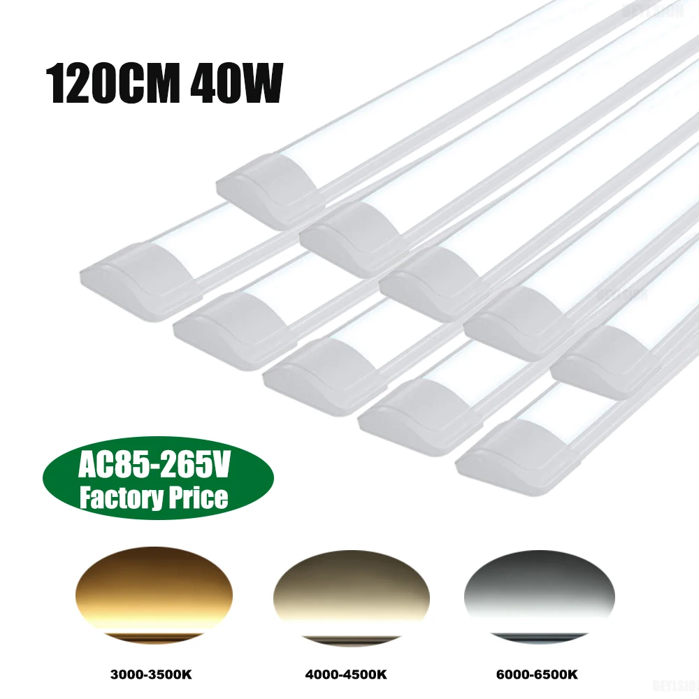 Image of 40W AC85-265V 120CM 4FT LED-Röhrenleuchte 110V 220V 3000K 4000K 6000K LED-Lampenröhre Flimmerfreie Röhrenbeleuchtung 1200mm Röhrenbeleuchtung