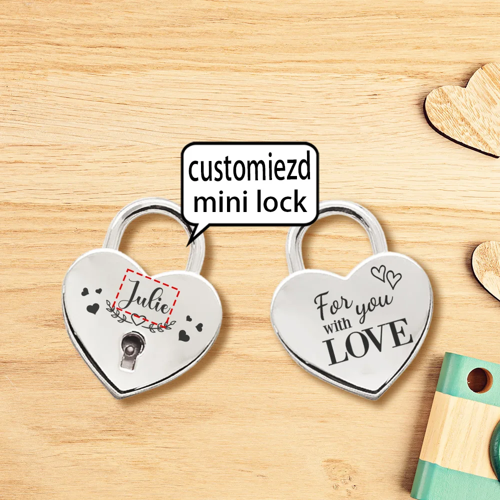 A custom-made couple's lock 3D Heart Multi layer electroplating anti oxidation heart engagement gift