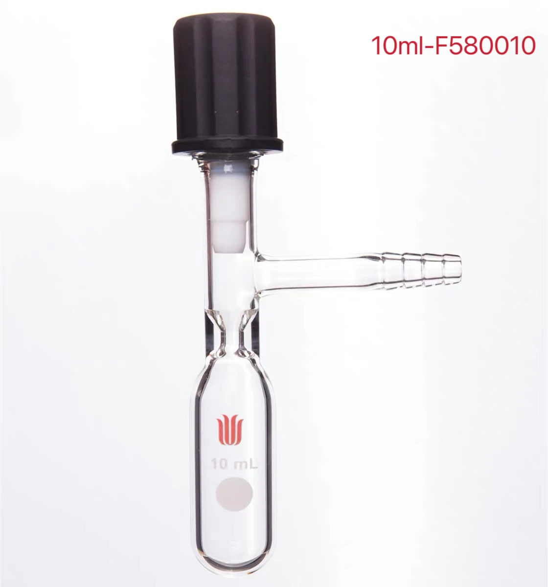 F58 Solvent Storage Bottle, Heavy wall, High Vacuum Valve With Fully Wrapped PTFE, Borosilicate Glass