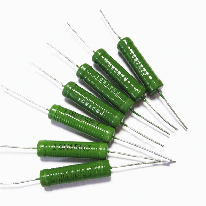 1pcs 1/1.5/2/3.3/3.9~20 ohm RX21 10W Wire Wound Resistor Electronic Fixed Resistance Axial Green