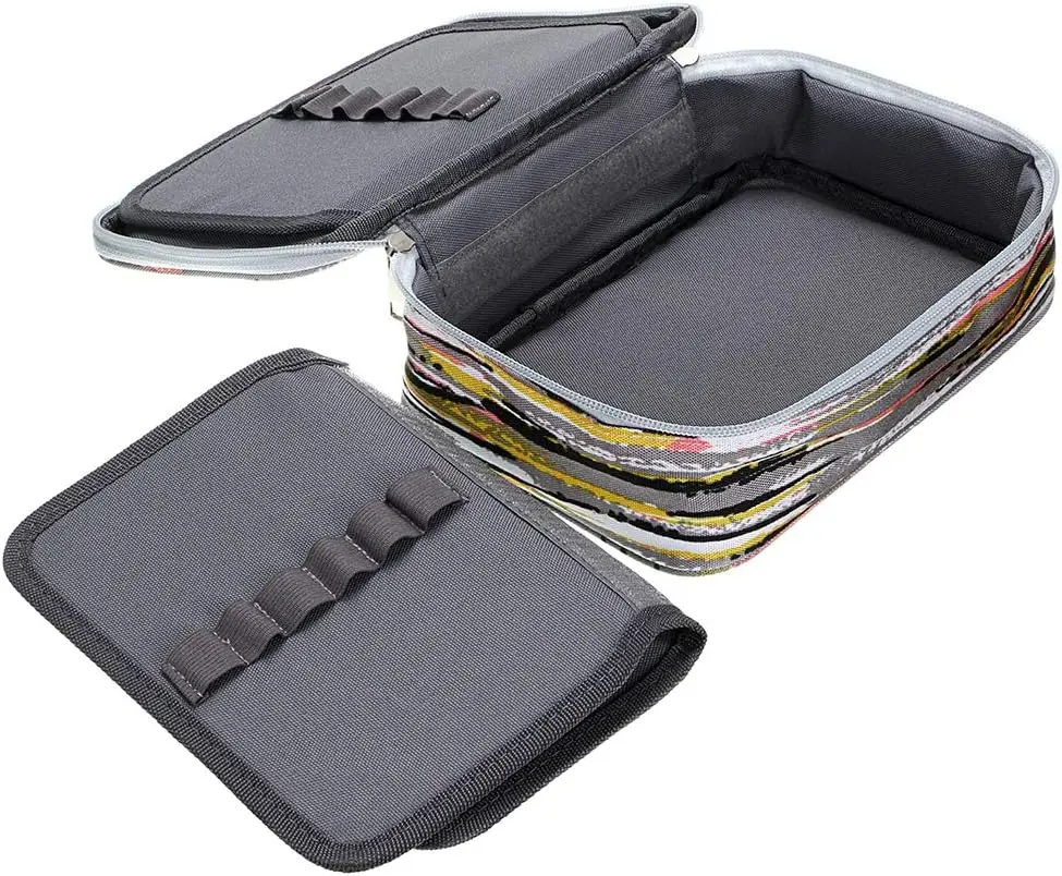 Multi-Funcional Papelaria Lápis Bolsa com Zíper, Lápis Colorido, Sacos Portáteis, 72 Slots