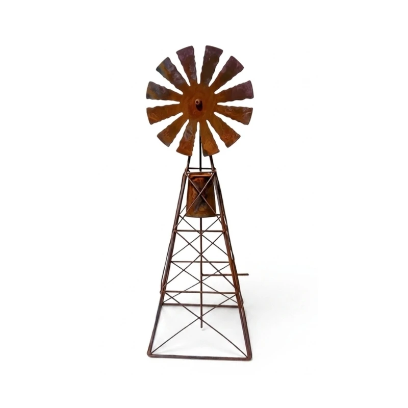 Antique Metal Windmill Garden Statue Ornament Outdoor Decoration For Terrace Lawn Yard And Patios Landscape Design B03E