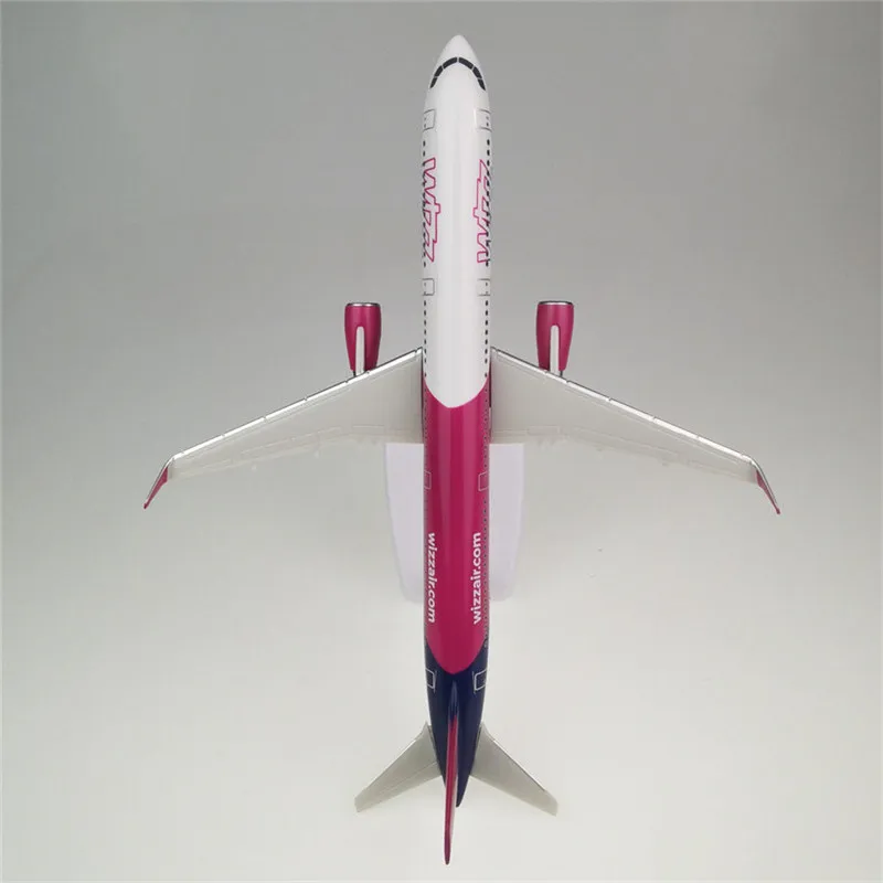 Modelo de avión A321/A321neo de 20cm, conjunto de avión WIZZ AIR, Base de resina, pantalla estática, recuerdo de avión de línea para colección