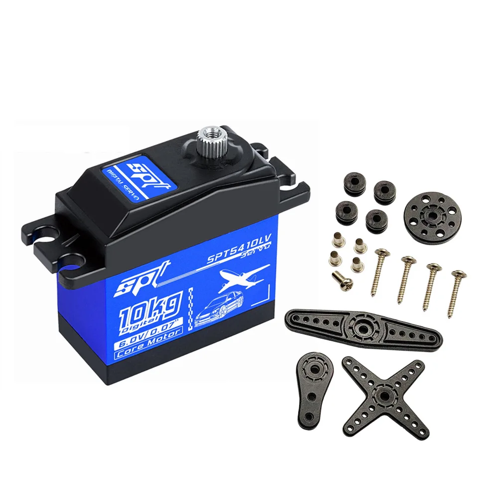 Spt5410lv 10kg servo de engrenagem de metal padrão de alta velocidade para 1:10 drift carro servo rc carro avião robô braço servo carro esportivo servo