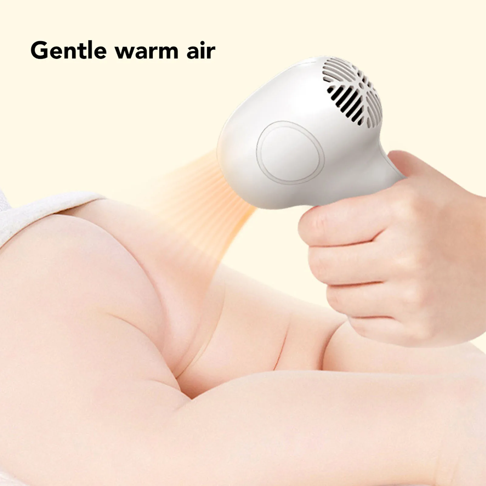 Mini Baby Hair Dryer Rechargeable Constant Temperature Cordless 2 Speed Baby Hair Dryer Multifunction Gentle for Baby Skin