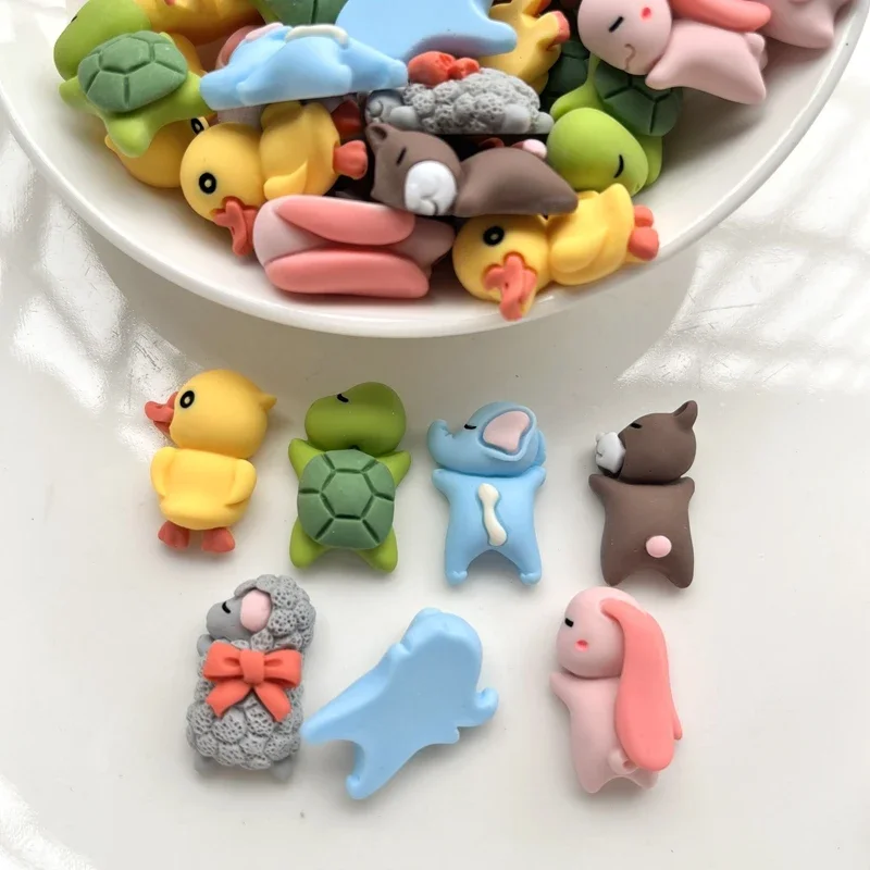 1/5pc Mixed Color Animal Cabochon Kawaii Flat Back Resin Process DIY Decorative Pattern Scrapbooking Embellishments