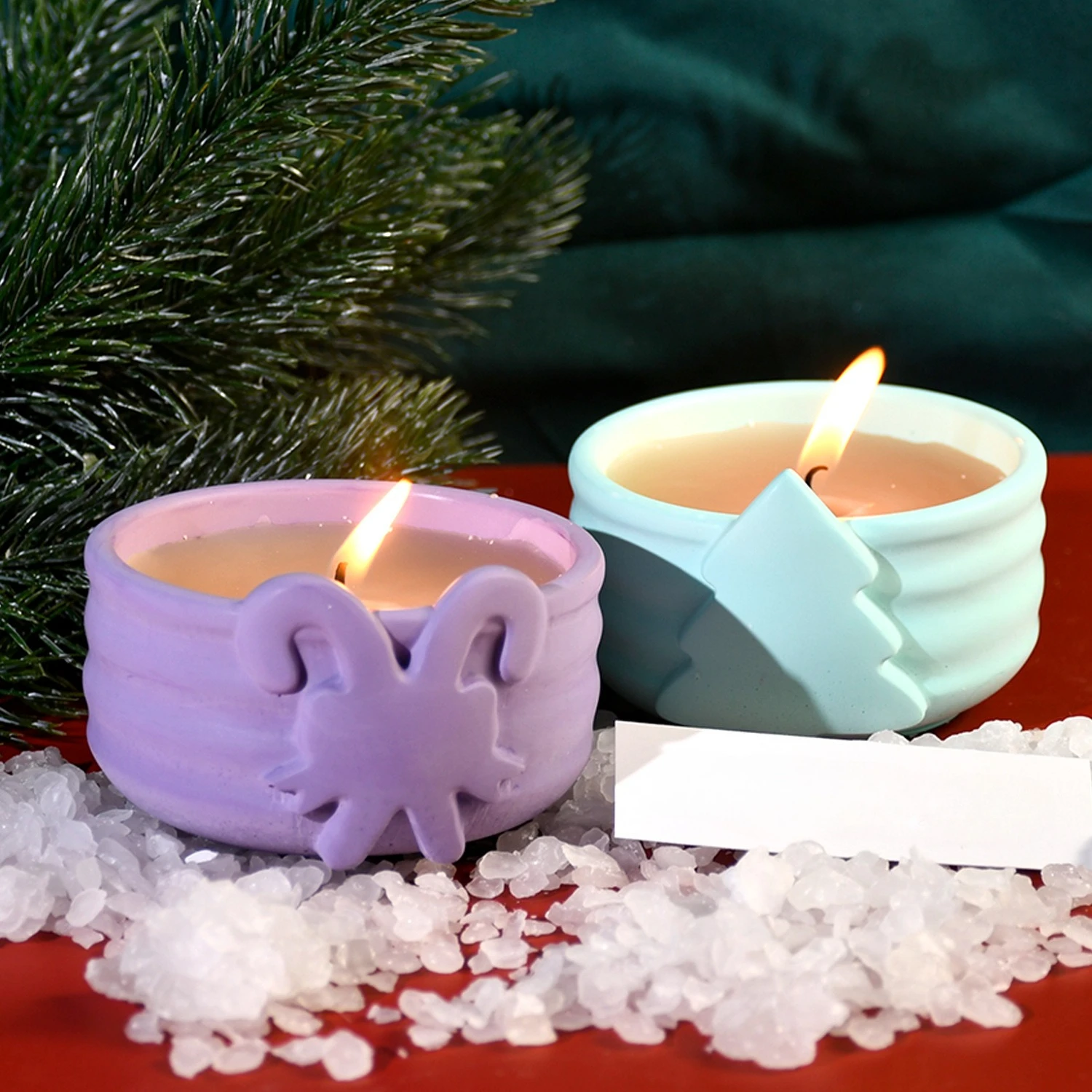 クリスマスキャンドルモールド クリスマスツリー 雪の結晶 シ - Candle Making Kit Xmas のレビューと価格