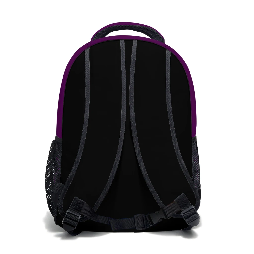 Princesa-Descendentes 3 Padrão School Bag, Moda Mochila Impressão, Mal Rosa Roxo, Novo, 17"