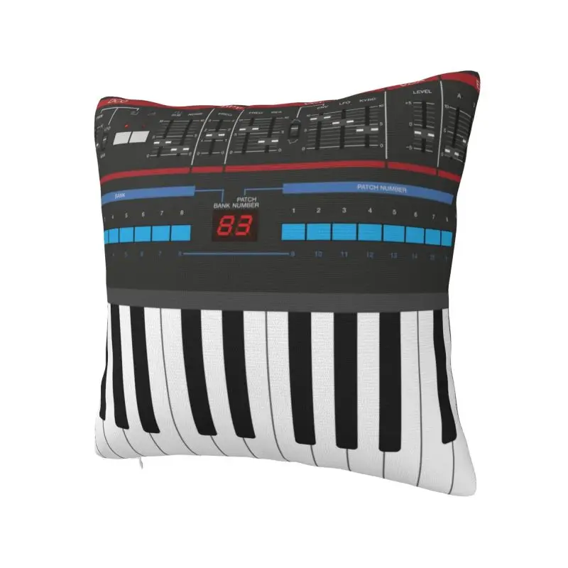 Piano Keys Throw Pillow Covers Home Decor Music Notes Cushions Cover For Sofa Car Seat Square Polyester Pillowcase