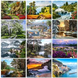 RUOPOTY Frame DIY Painting By Numbers HandPainted Unique Gifts 60x75cm Paris Street Scenery Oil Picture By Number Home Decor Art