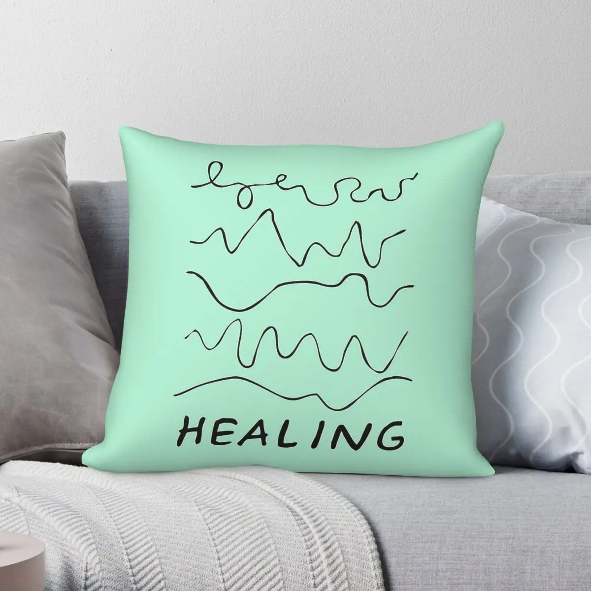 Healing Is Not Linear Squiggles Pillowcase Polyester Linen Velvet Pattern Decor Throw Pillow Case Cushion Cover Wholesale 18