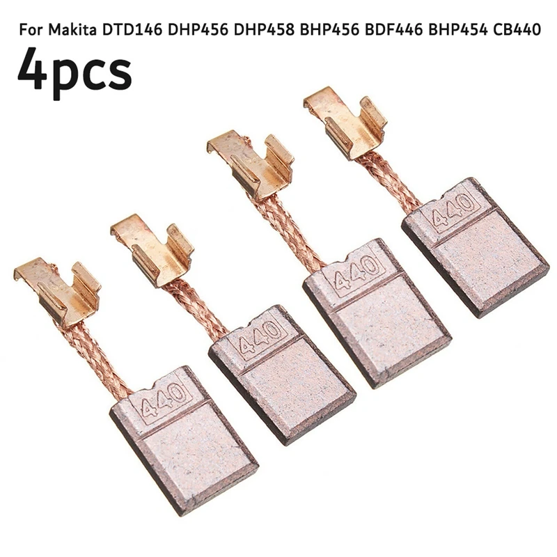 4Pcs Carbon Brushes For Makita DTD146 DHP456 DHP458 BHP456 BDF446 BHP454 CB440 Cordless Electric Hammer Drilling Machine