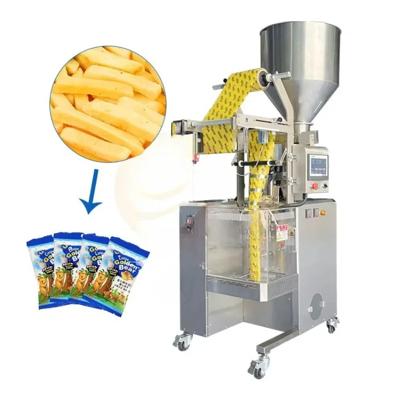 Automatic Vertical Packing Machine Nitrogen Filling Biscuit Packaging Machine Corn Puff Chip Snack Bagging Equipment