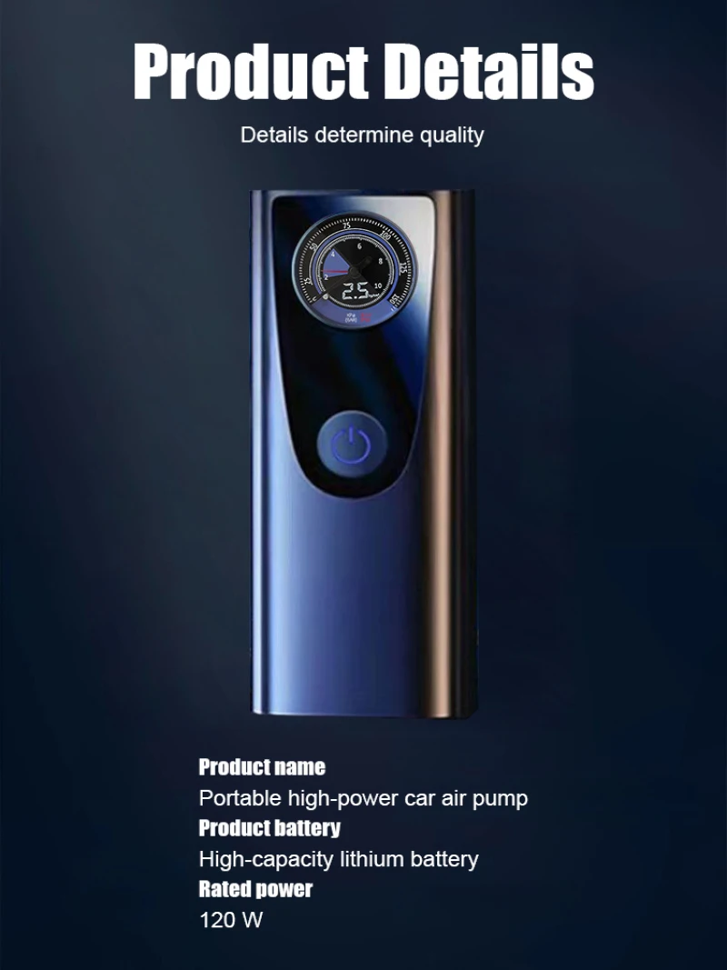 Tragbare High-power Auto Luftpumpe Universal High Power Reifen Pumpe Handheld Tragbare Auto Inflator Pumpe