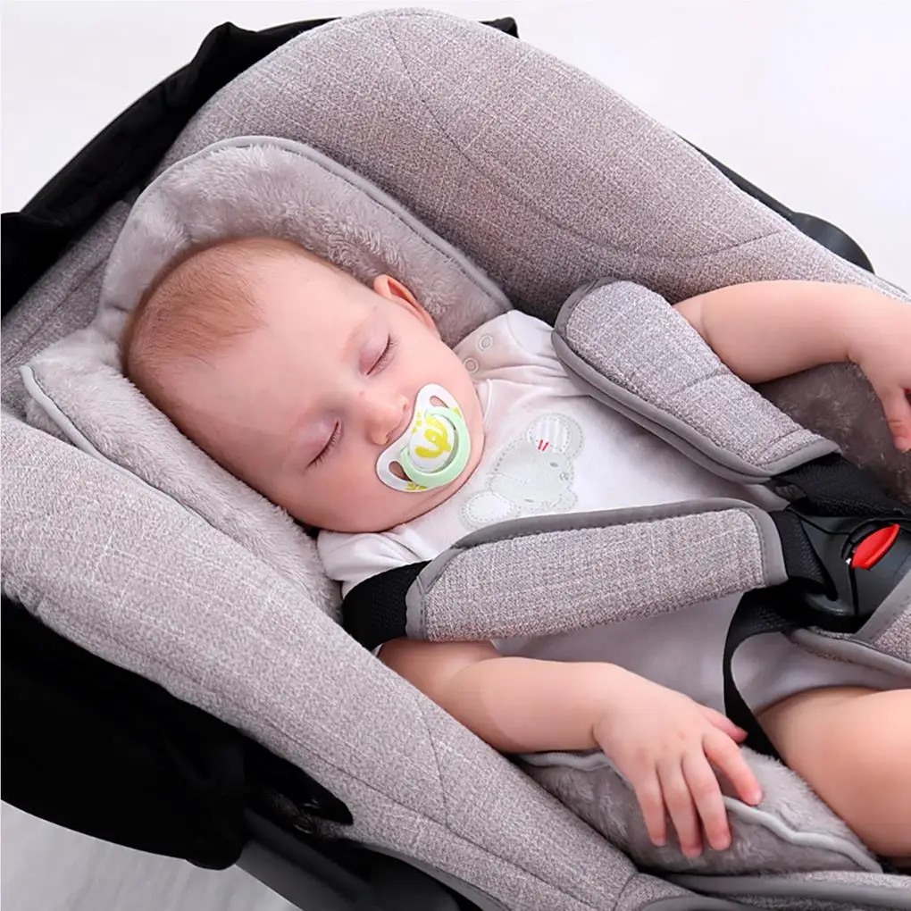 Baby Stroller Seat Cushion Seat Pad Reusable Cozy Baby Head Pillow Skin Friendly Neck Support Cushion Newborn Plush