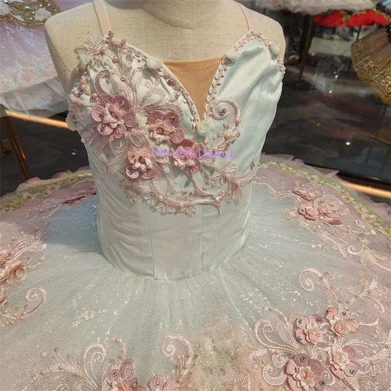 BT01234 taille personnalisée professionnelle couleur personnalisée enfants filles femmes Adul vert Ballet Tutu Costumes