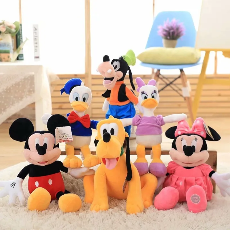 

Плюшевые игрушки Disney Minnie Mouse Clubhouse, украшения для кукол Pluto, куклы-удобные собаки-лучшие подарки на день рождения для мальчиков и девочек