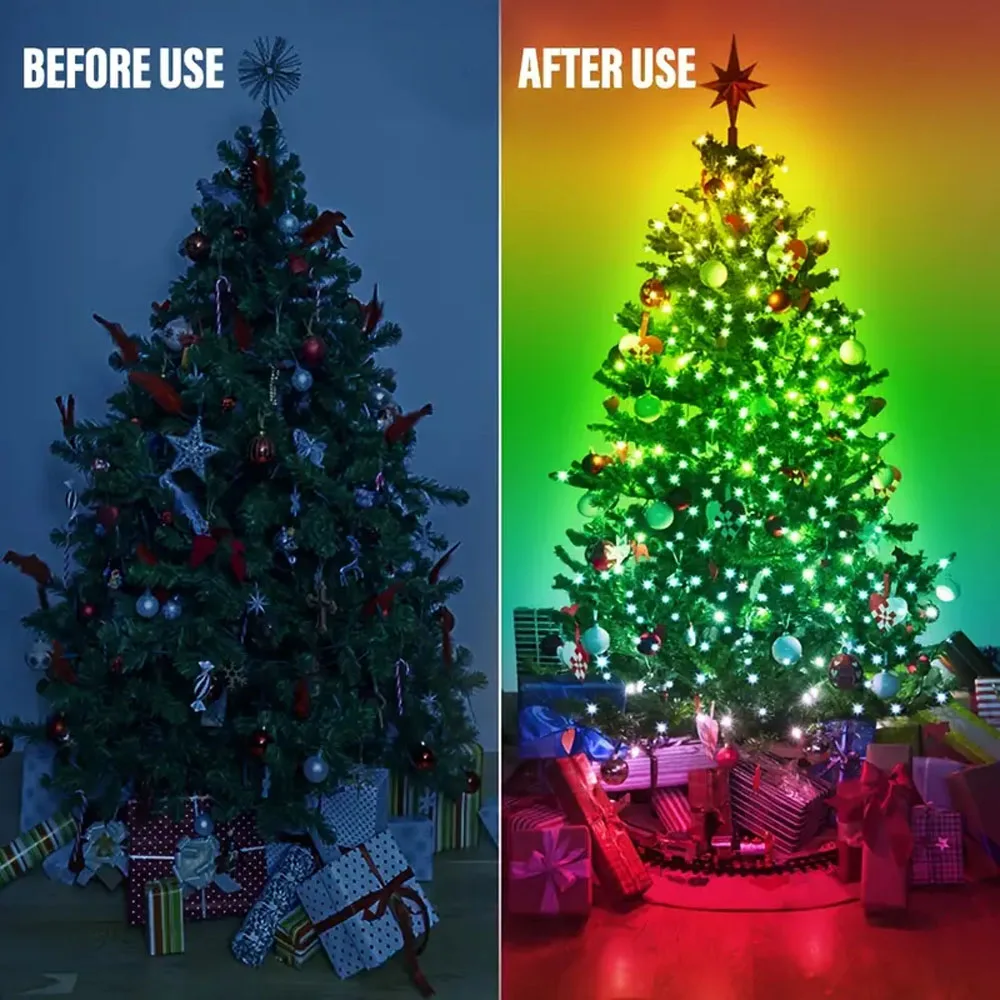 Smart Fairy RGB String Light USB 10M/33FT Waterproof String Light with App Control, Sync to Voice & Music Valentine's Day Decor