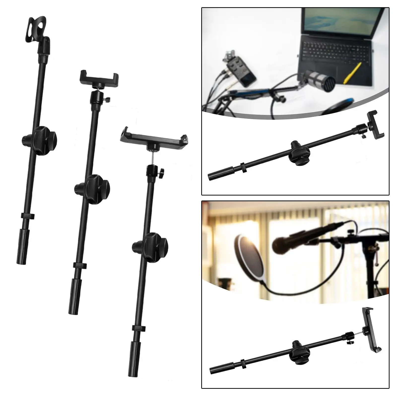 Phone Holder 55cm Rotating Microphone Stand for Performing Live Stream KTV