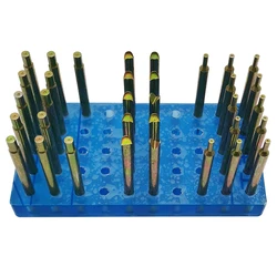 34PCS High Precision Gem Dopsticks Set Diameter 6MM Length 65MM Gemstone Dop Stick with Storage Box Stone Faceting Grinding Tool
